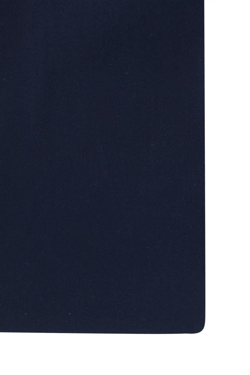 R2 casual overhemd mouwlengte 7 normale fit donkerblauw effen katoen