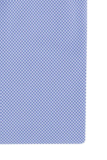 R2 Amsterdam zakelijk overhemd normale fit blauw geprint katoen