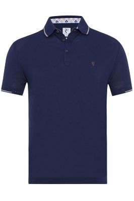 R2 R2 polo normale fit donkerblauw effen 
