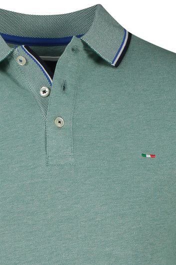 Portofino polo normale fit groen effen 3 knoops extra lang