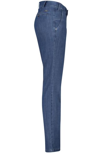Eurex  jeans donkerblauw effen knoop-sluiting