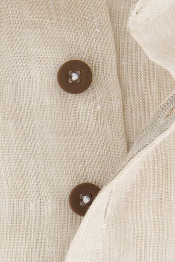 Portofino overhemd beige Regular Fit linnen