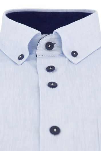 Portofino overhemd lichtblauw effen linnen