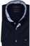 Portofino casual overhemd korte mouw wijde fit donkerblauw effen katoen met borstzak