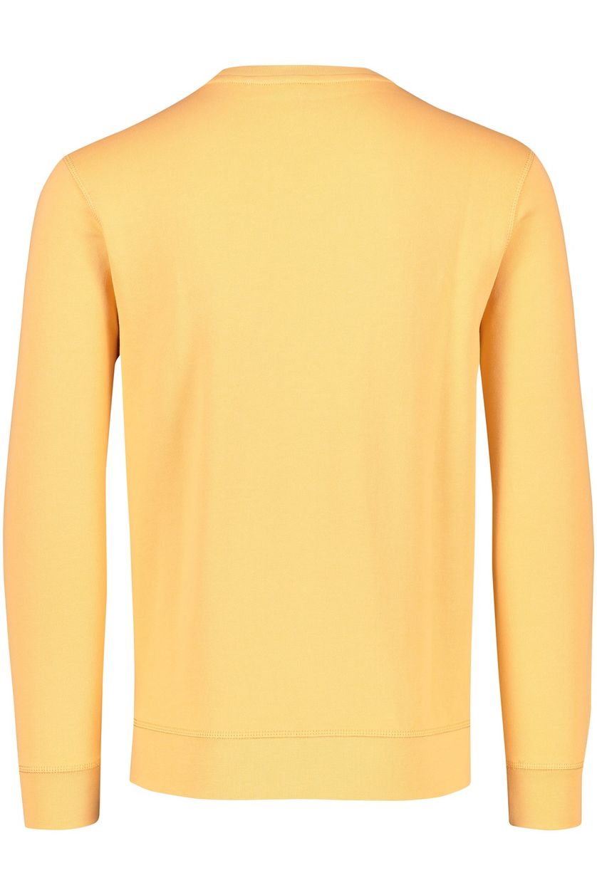 Oranje effen Hugo Boss sweater Westart katoen ronde hals 