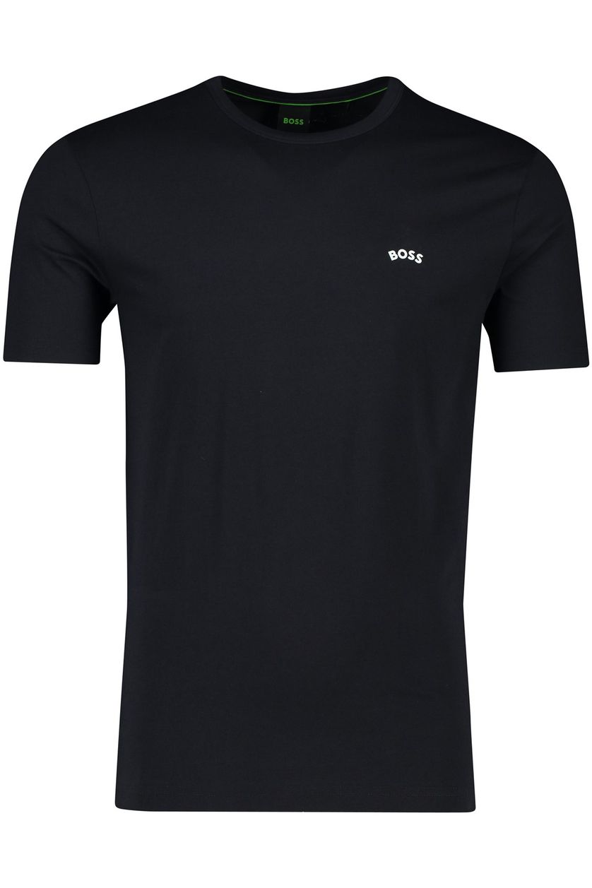 Hugo Boss t-shirt regular fit zwart effen