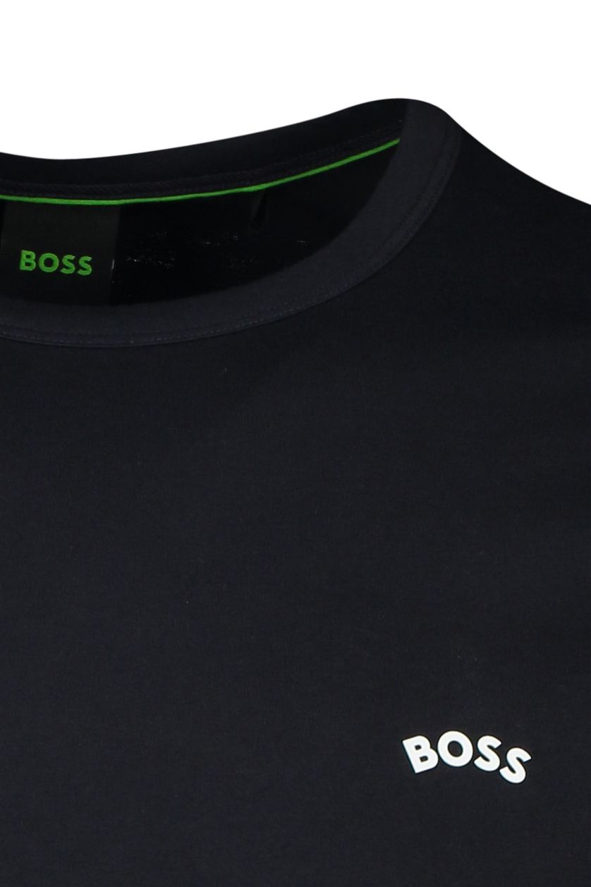 Hugo Boss t-shirt regular fit zwart effen