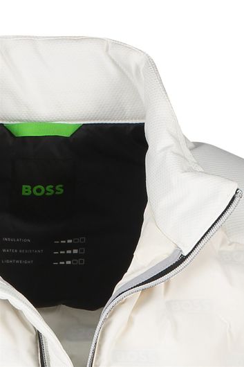 Hugo Boss bodywarmer wit effen rits normale fit 