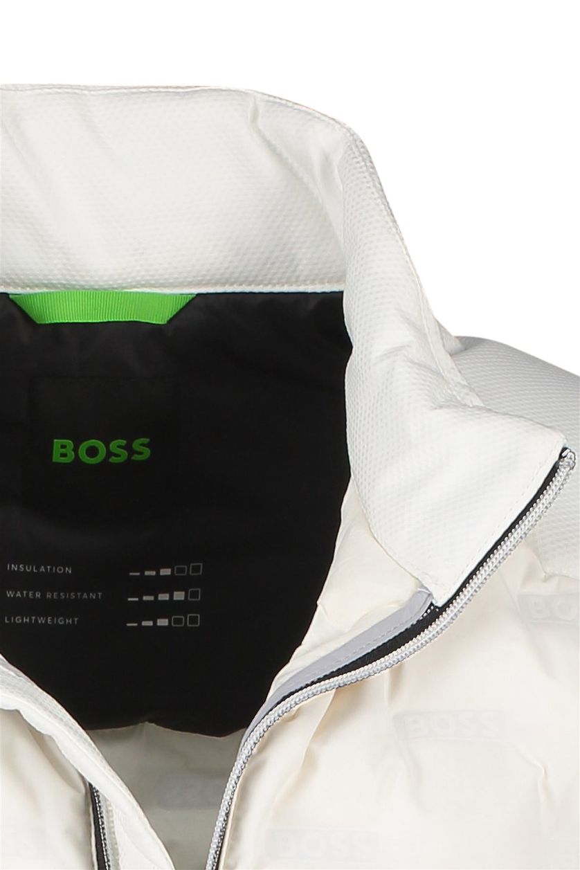 Hugo Boss bodywarmer wit normale fit effen rits