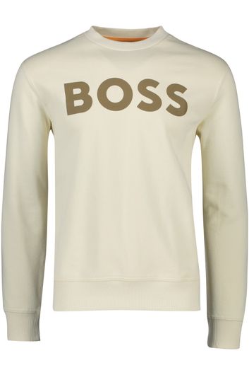 Hugo Boss sweater ecru met opdruk