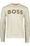 Hugo Boss sweater ronde hals beige geprint katoen normale fit