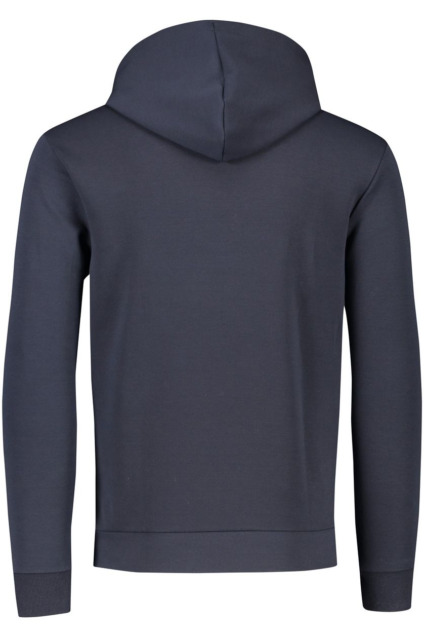 Hugo Boss sweater donkerblauw met print katoen hoodie 