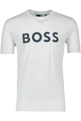 Hugo Boss Hugo Boss t-shirt wit met print normale fit katoen
