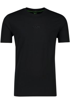 Hugo Boss Hugo Boss t-shirt zwart effen katoen normale fit ronde hals