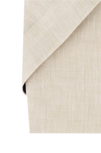Portofino overhemd korte mouw beige linnen