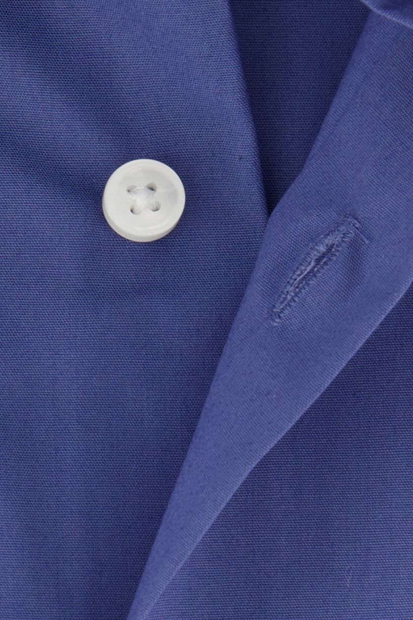 Hugo Boss business overhemd slim fit donkerblauw effen katoen mouwlengte 7