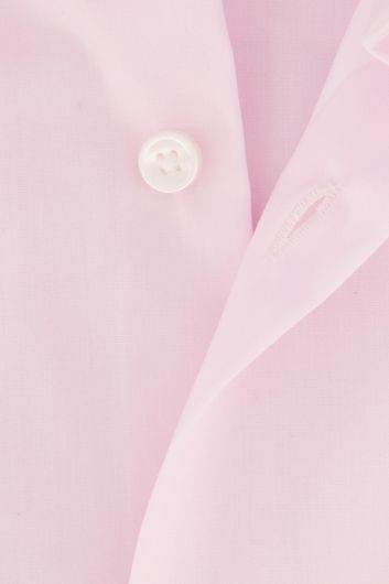 Hugo Boss business overhemd normale fit roze effen katoen