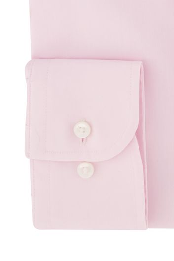 Hugo Boss business overhemd normale fit roze effen katoen