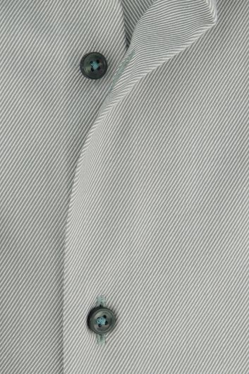 business overhemd Hugo Boss groen geruit katoen normale fit 