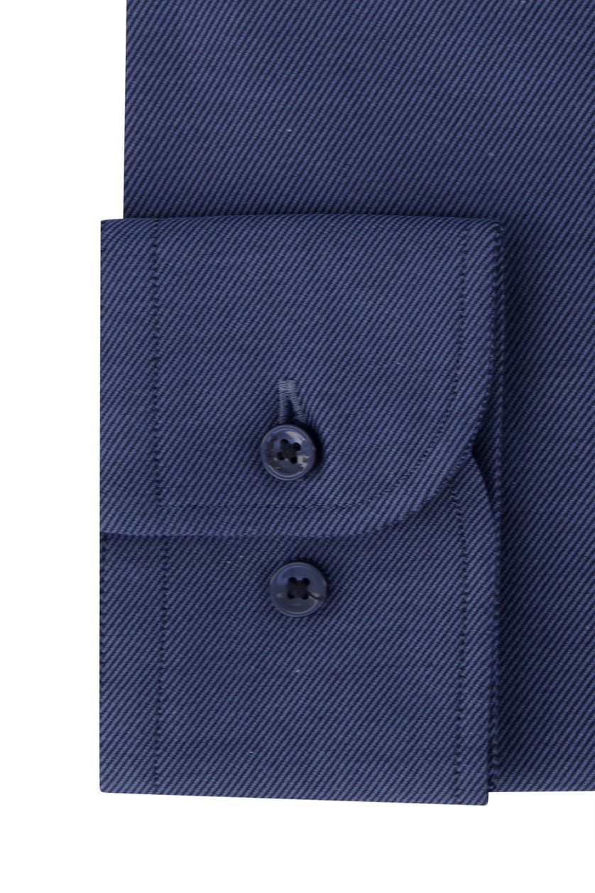 Hugo Boss business overhemd donkerblauw effen katoen slim fit