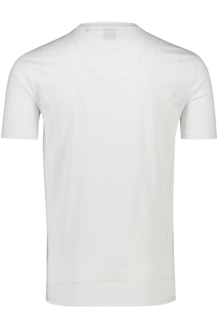 Hugo Boss t-shirt Thinking wit effen met opdruk