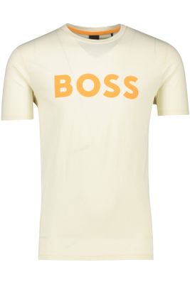 Hugo Boss Hugo Boss t-shirt Thinking beige effen 100% katoen