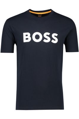 Hugo Boss Hugo Boss t-shirt Thinking navy effen 100% katoen