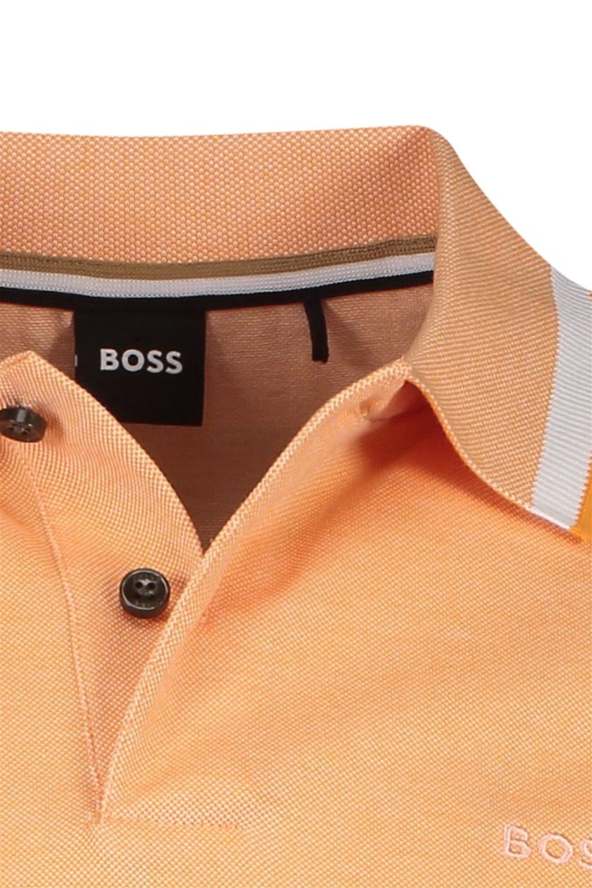 Hugo boss oranje met logo effen korte mouwtje