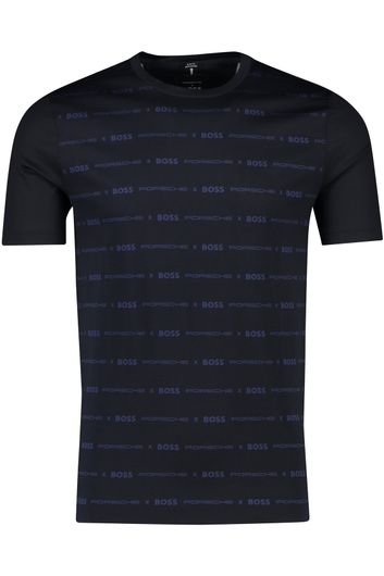 Hugo Boss t-shirt donkerblauw Tessler katoen