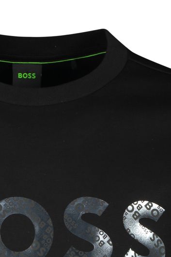 Hugo Boss vest ronde hals zwart effen 