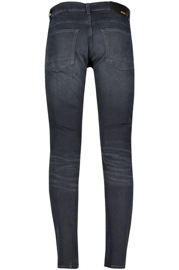 Donkerblauwe Hugo Boss jeans effen katoen