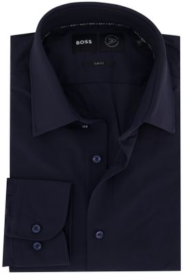 Hugo Boss Hugo Boss business overhemd donkerblauw effen slim fit ml 5