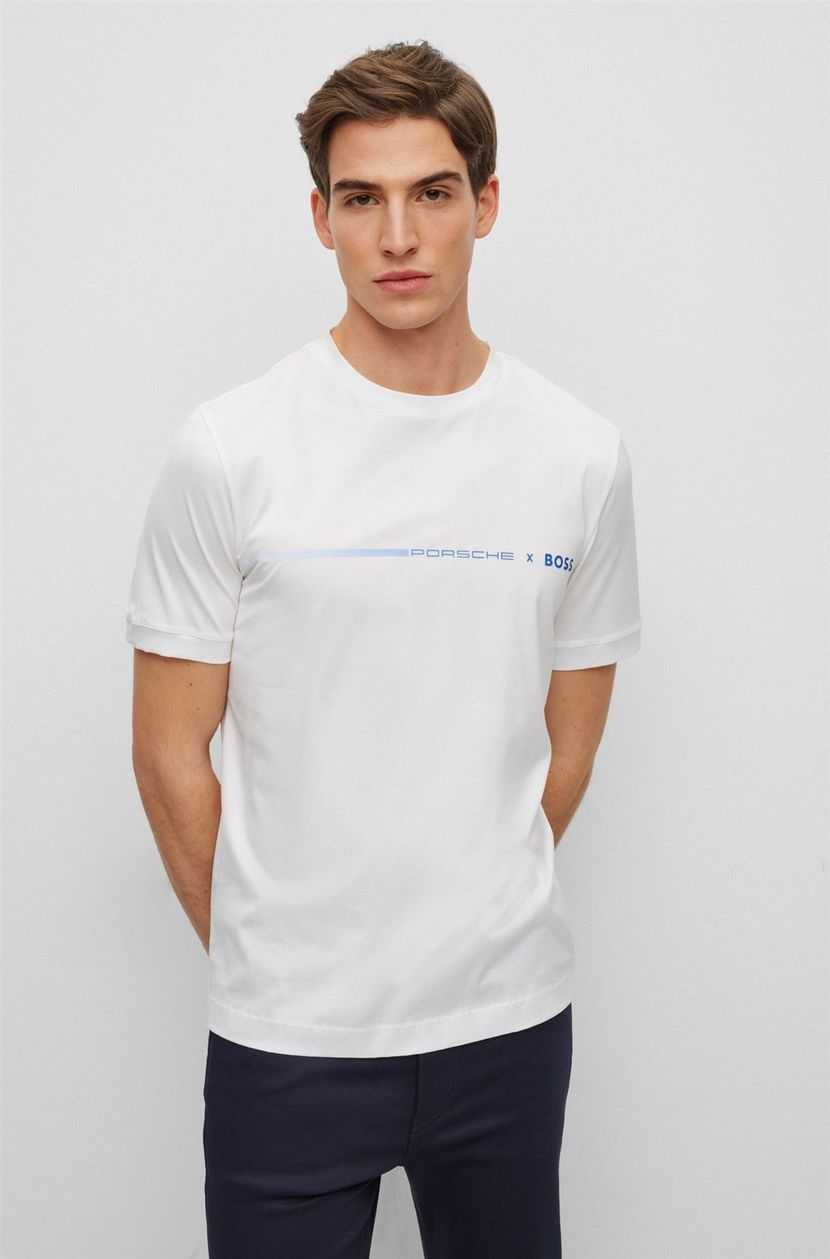 Hugo Boss T-shirt print wit Tiburt 262 PS