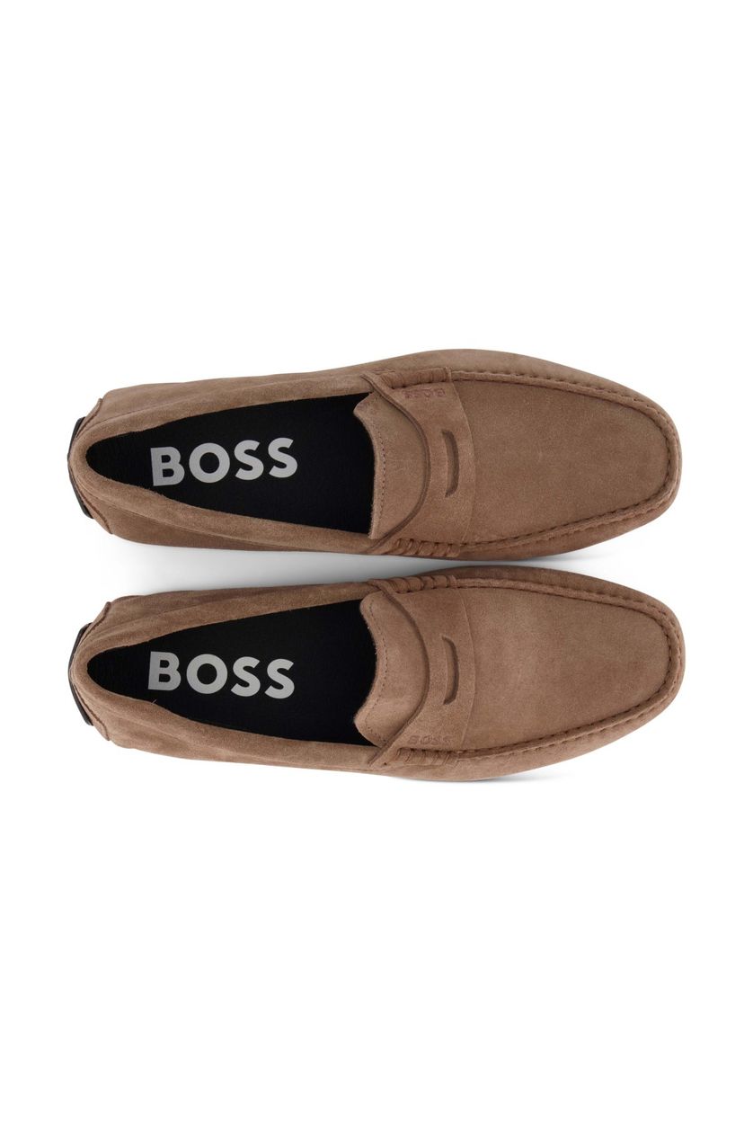 Hugo Boss nette schoenen effen leer lichtbruin