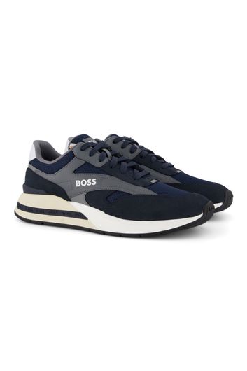 Hugo Boss sneaker blauw effen