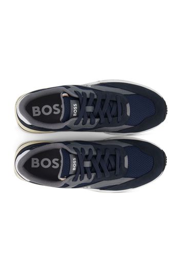 Hugo Boss sneaker blauw effen