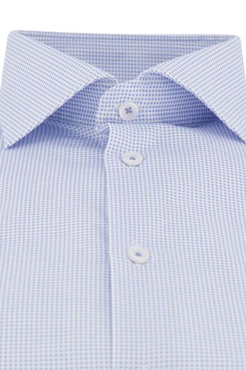 Ledub overhemd Modern Fit lichtblauw geprint