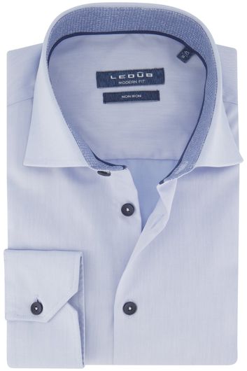 Ledub overhemd Modern Fit lichtblauw non iron