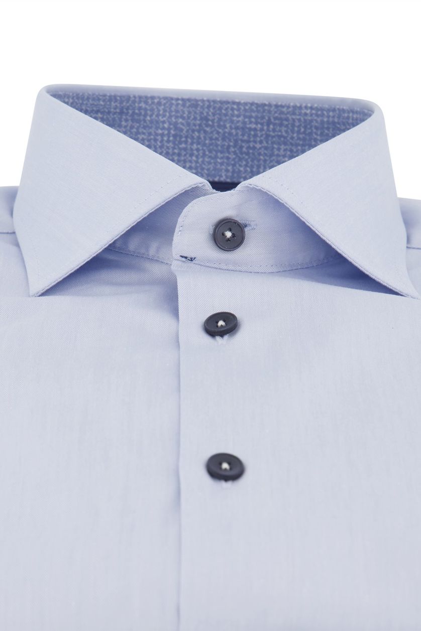 Strijkvrij Ledub overhemd Modern Fit lichtblauw katoen
