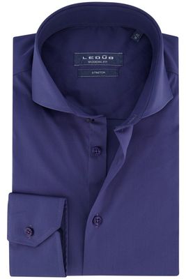 Ledub Ledub Shirt dress ml 7 Donkerblauw stretch modern fit