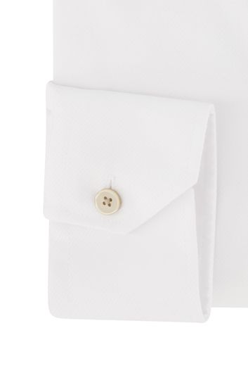 Wit Ledub overhemd mouwlengte 7 Modern Fit