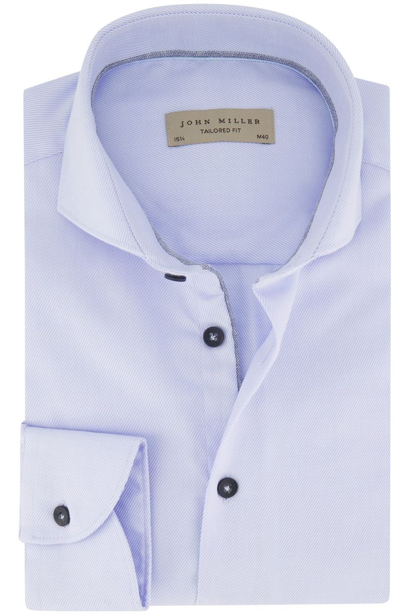 John Miller business overhemd lichtblauw effen 100% katoen slim fit