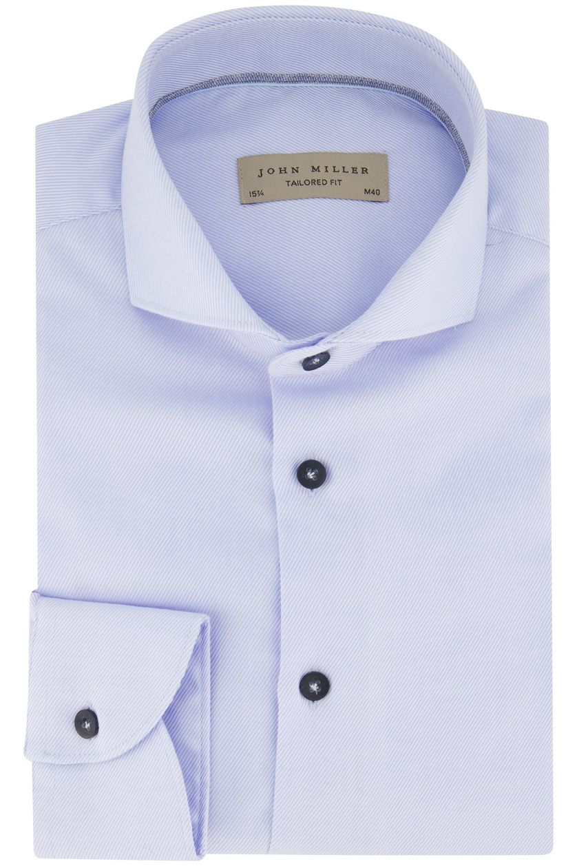 John Miller business overhemd lichtblauw effen 100% katoen slim fit