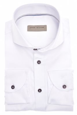 John Miller John Miller business overhemd slim fit wit effen katoen strijkvrij