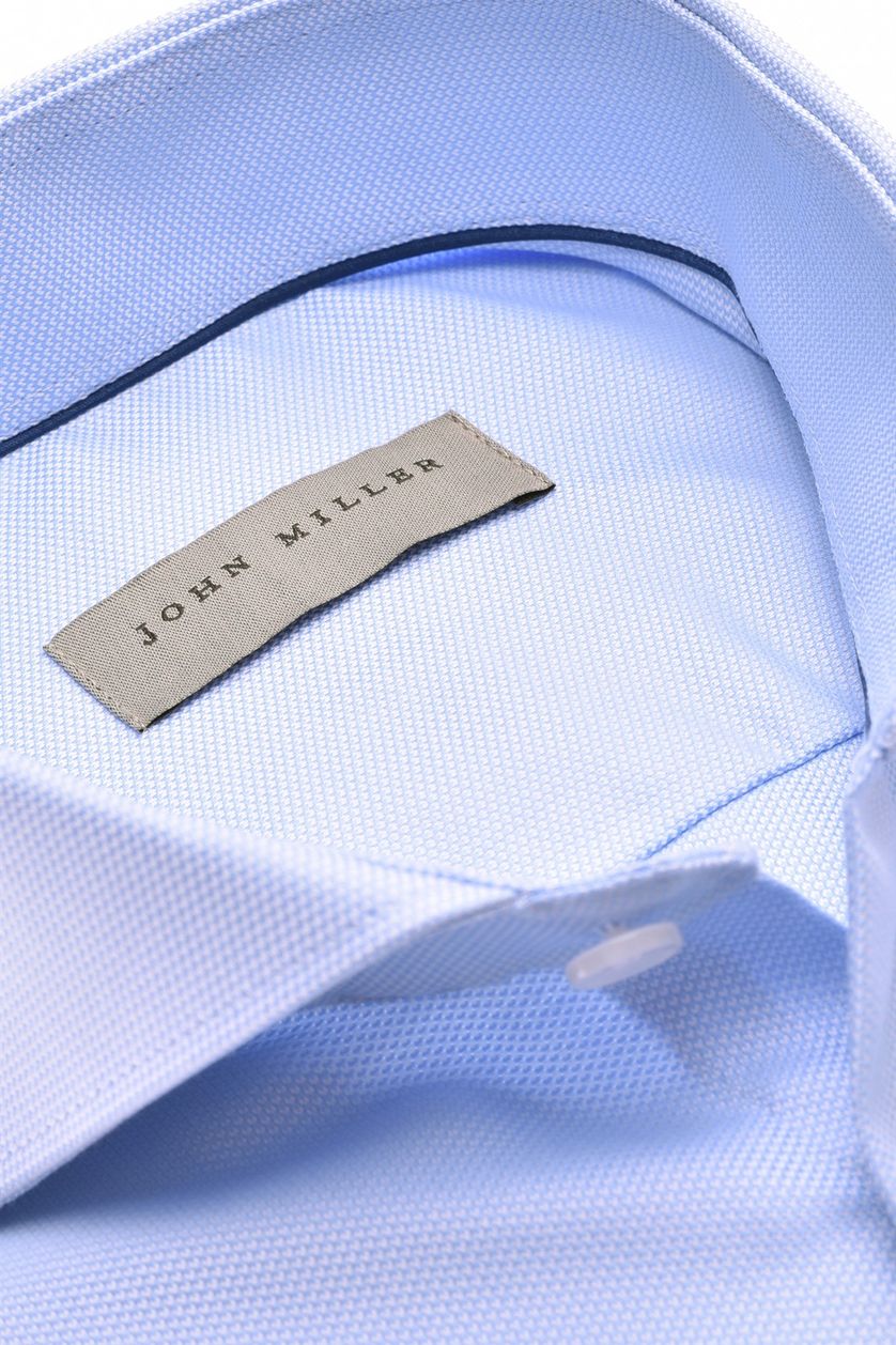 John Miller overhemd slim fit blauw katoen