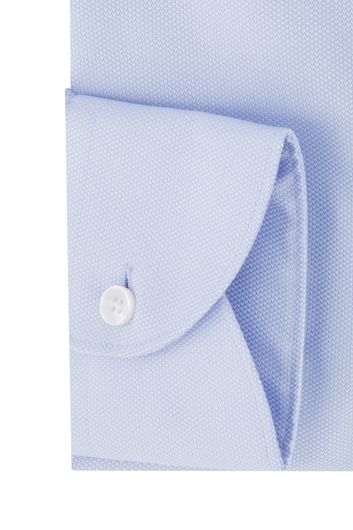 John Miller business overhemd John Miller Slim Fit slim fit blauw effen katoen