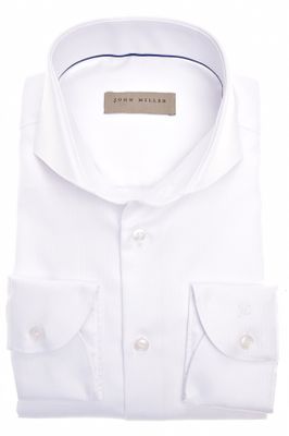 John Miller John Miller business overhemd slim fit wit geprint katoen cutaway boord