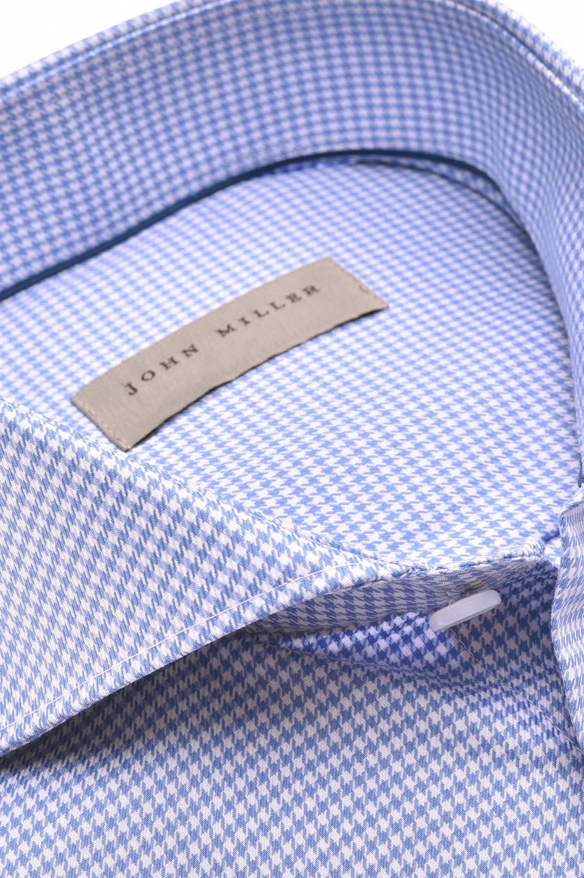 Business overhemd John Miller geruit blauw slim fit katoen
