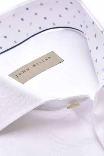business overhemd John Miller Slim Fit wit effen cutaway boord katoen