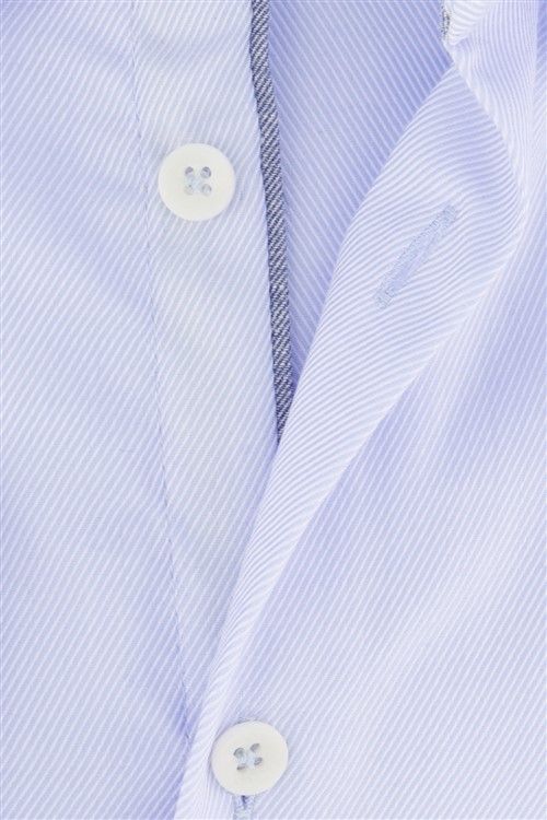 John Miller overhemd lichtblauw mouwlengte 7 Tailored Fit katoen effen